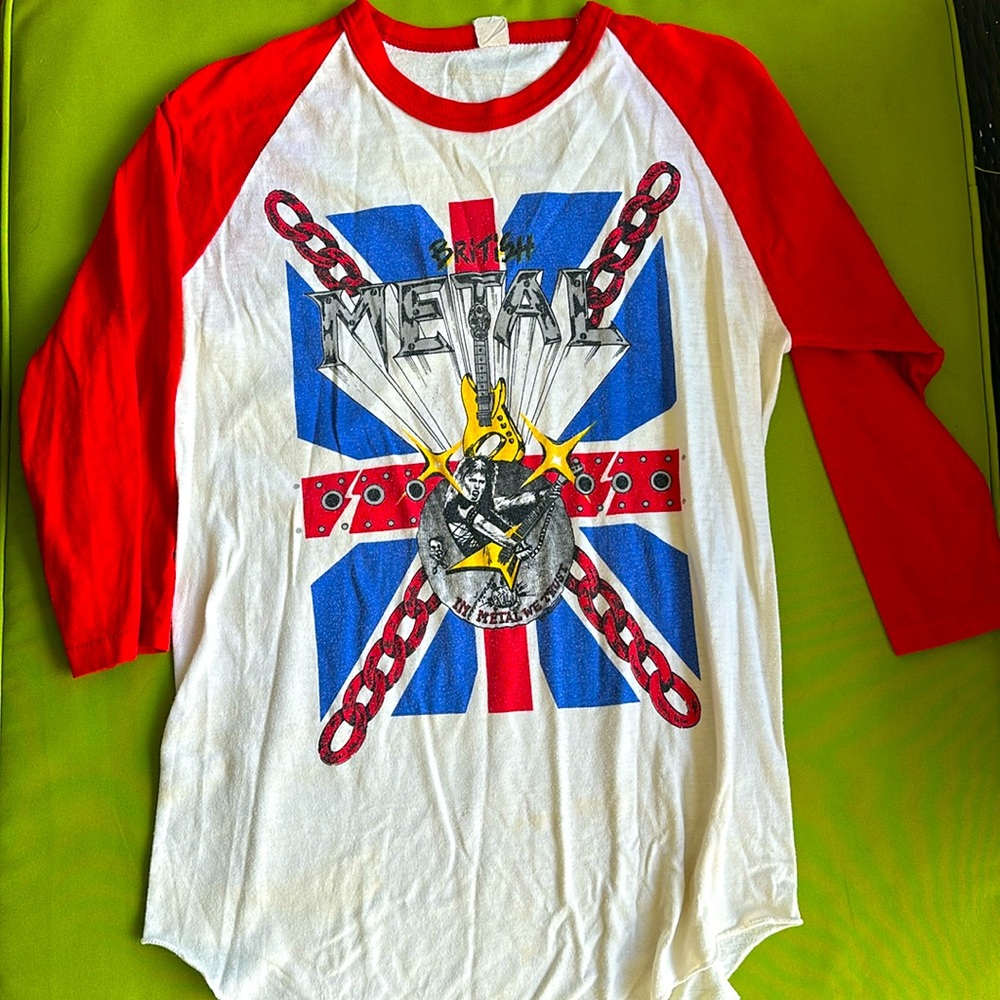 Vintage British Metal Baseball Tee